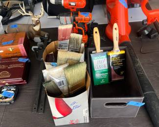 DRILLS AND PAINT BRUSHES 