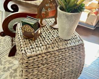 Woven side table