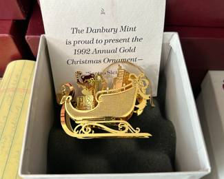 LARGE AMOUNT OF DANBURY GOLD ORNAMENTS