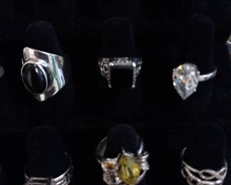 sterling rings.