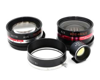 Vintage Petri Camera Lens Accessory Lot (Lot of 4) 