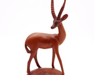 Carved Wooden Gazelle 