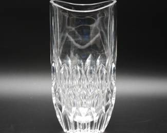 Oval Cut Crystal Vase 