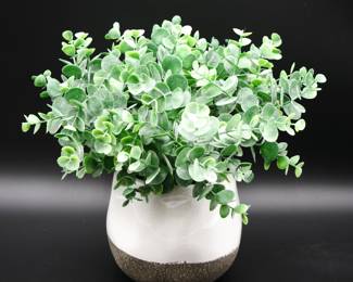 Artificial Eucalyptus Plant Arrangement in Ceramic Pot 