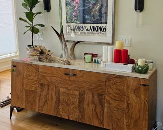 Caracole burled wood sideboard 