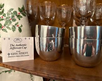 4 Kirk Stieff Jefferson cups