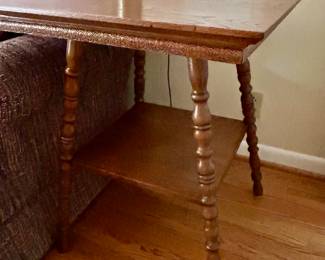 second square Victorian table