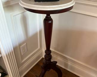 Pedestal with marble top