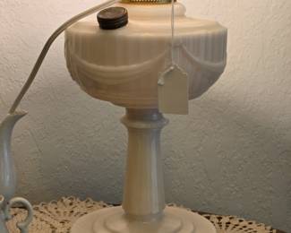 Antique Aladdin Oil Lamp (Converted to Electric)