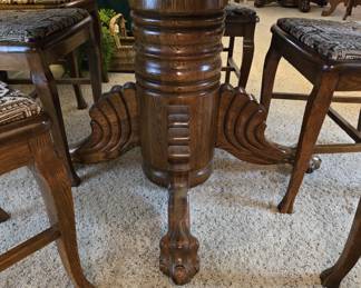 Antique Oak Dining Table & Chairs