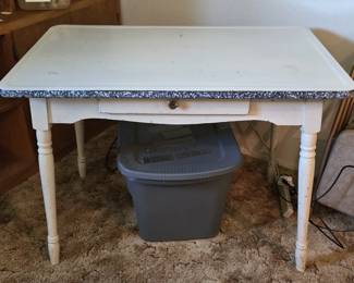 Bakers Table with Enamel Top 