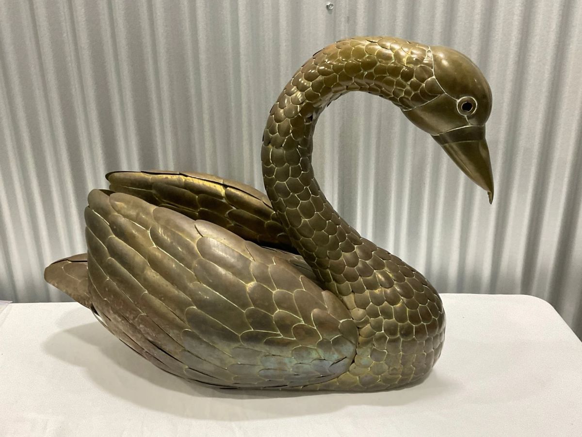 Bronze Swan Figure - Art