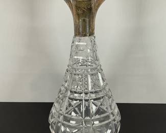 Circa 1930 Glass/Sterling Top Decanter