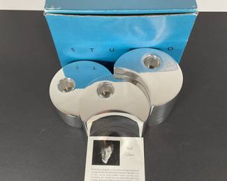 Nambe Candle Holders