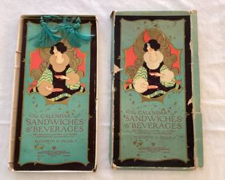 Antique "Sandwiches & Beverages" cookbook calendar Elizabeth O Hiller