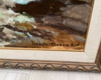 Joseph Bennett nautical oil framed