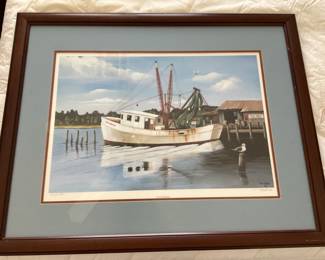 Framed nautical print