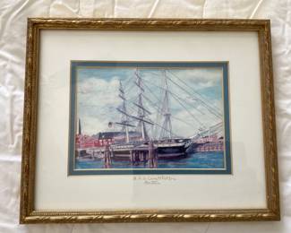 USS Constitution framed print
