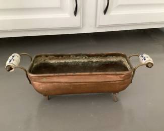 Copper oblong planter
