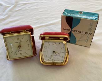 Westclox travel clocks (one w/box)