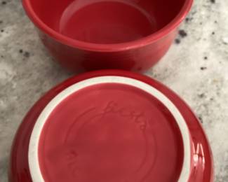 2-red Fiesta bowls