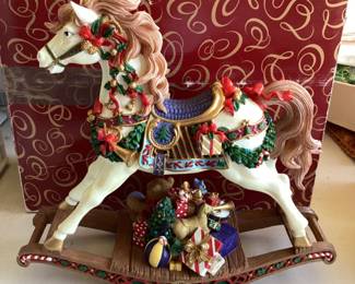 Large rocking horse Christmas deco