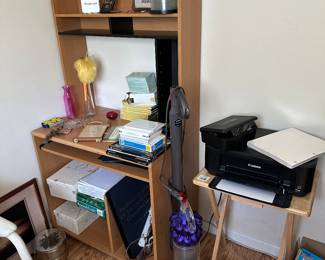 Desk, Canon Printer, Office Supplies