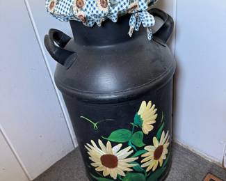 Vintage Hand Painted Milk Can
