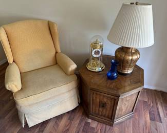Accent Chair, Wood End Table
