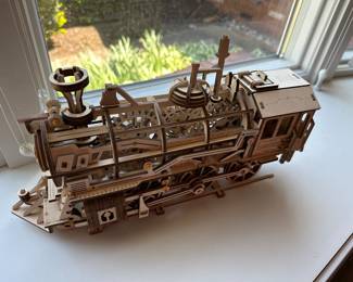 3D Wood Puzzle Mechanical Gears  Locomotive 