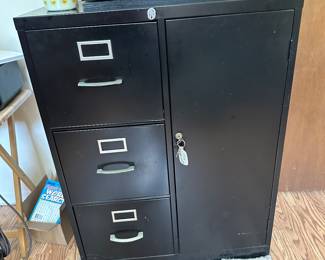 File cabinet with inside safe