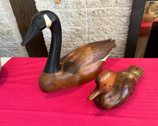 Vintage Wood Duck~Canade Goose by Dean Browne 1989 # 133 SIGNED       Vintage Wood Duck~Bundy & Company John E Bundy