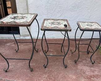 MW1743 Mosaic Tile Top Tables