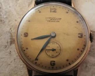 Charles Nicolet Tramelan 18K Gold with Coin Edge