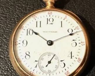 Waltham 14k solid gold Womans Pocket watch size