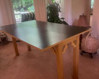 Chinoiserie expanding dining table/server 