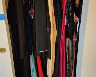 Brand New, most with tags. Many formal/prom dresses.  Sizes vary, mostly 12-14. Also a couple 10, 16.