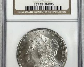 1880-S Morgan Silver Dollar, NGC MS64