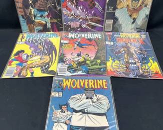(7) Retro 1980s Marvel Wolverine Comicbooks