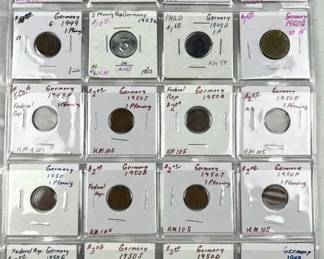 (20) Assorted Carded German Coins