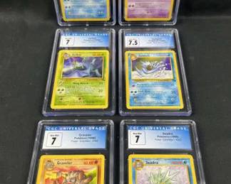 (6) 1999 Pokemon Fossil Uncommon Cards CGC