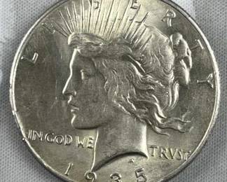 1935 Peace Silver Dollar, UNC