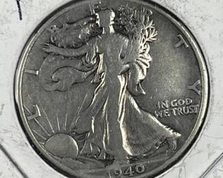 1940 Walking Liberty Silver Half Dollar, US