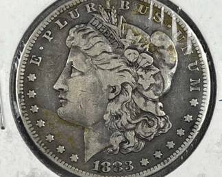 1883-S Morgan Silver Dollar, US $1 Coin