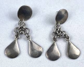 925 Silver Pear Drop Post Earrings
