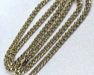 10K Yellow Gold Medium Curb Link Necklace