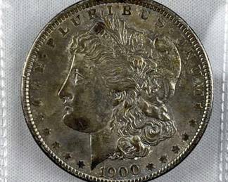 1900 Morgan Silver Dollar, US $1 Coin