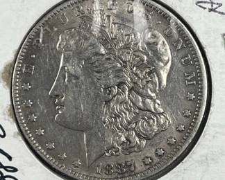 1887-O Morgan Silver Dollar, AU