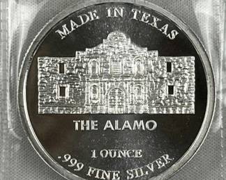 1oz Texas Silver Alamo / Longhorn Round .999