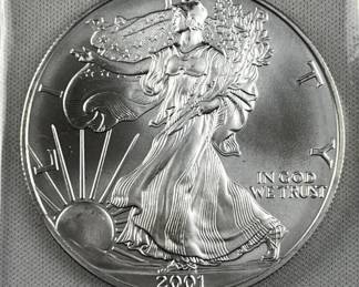 2001 American Silver Eagle 1oz .999